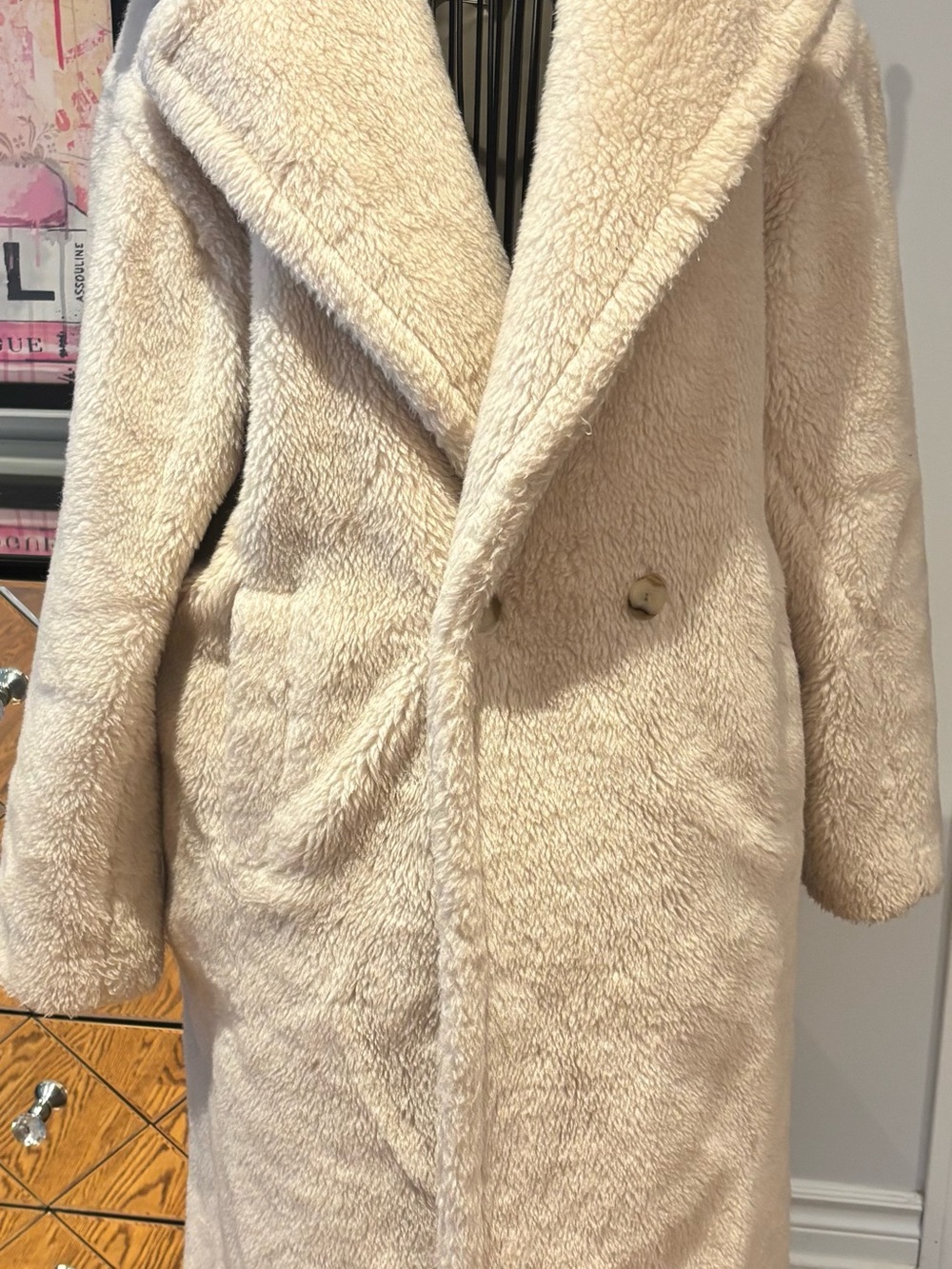 Babaton Cream Faux-Shearling Teddy Coat - Picture 2 of 8